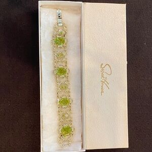 Vintage Sigrid Hawaii Gold and Pacific Peridot bracelet.